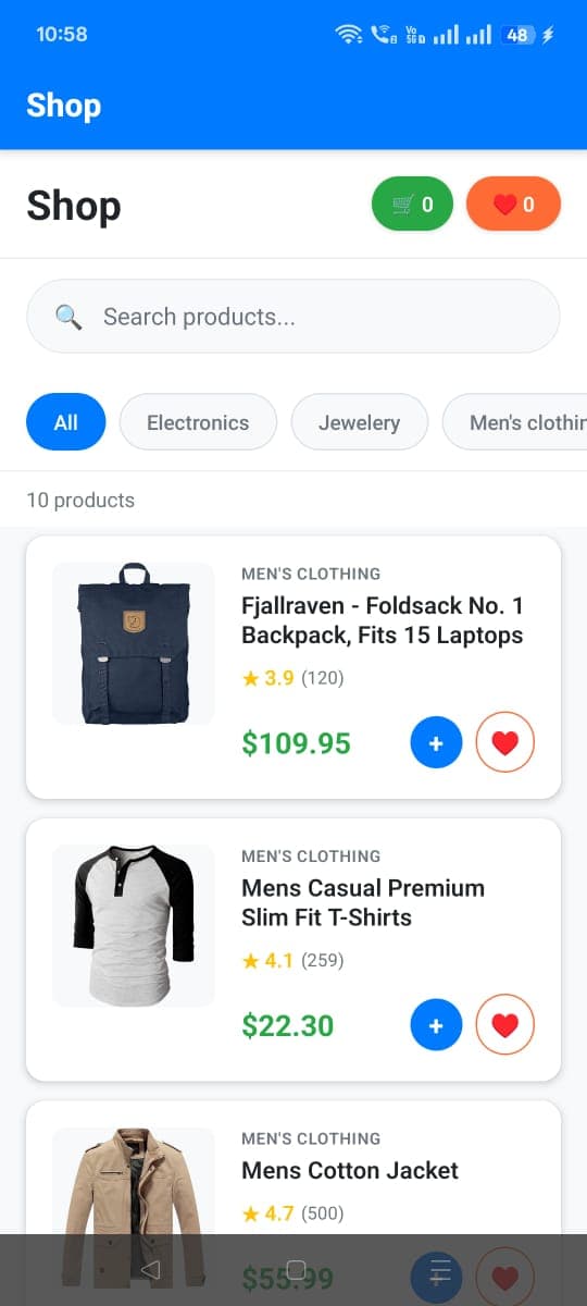 Product display mobile app